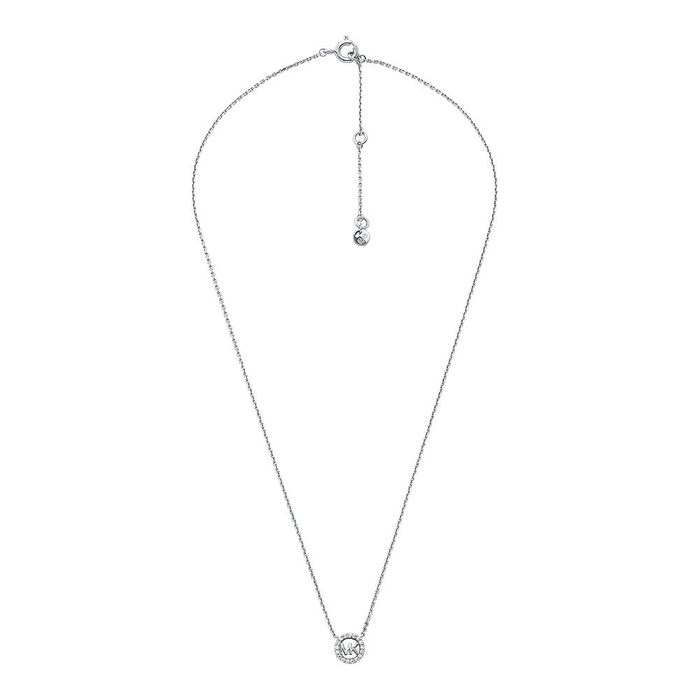 Michael Kors - Collana da donna con ciondolo con logo Premium Kors MK in argento sterling, MKC1726CZ040