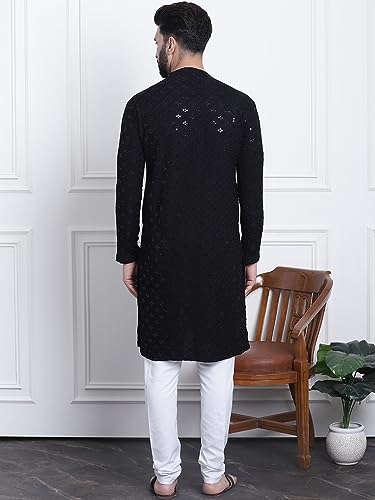 Image of SOJANYA (Since 1958 Men's Pure Cotton Sequence Kurta & Pyjama Set