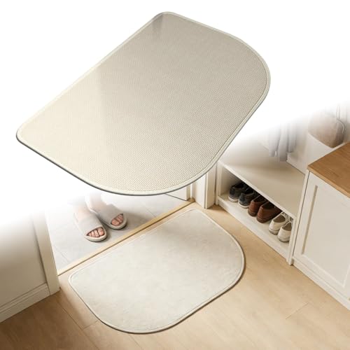 Absorbent Bath Mat, Ultra Thin Stain Resistant Quick Dry Rubber Backing Machine Washable Non Slip Bath Mat,Multi-Scenario Universal Easy to Clean Skin-Friendly Bath Mats for Bathroom Bedroom Home - image 2