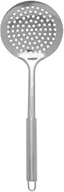 Mimo Style Escumadeira em Inox de Excelente Durabilidade, Belo Design, Suporta Temperaturas de Até 220ºC, Prática e Leve, Pesa Apenas 105g Facilitando o Manuseio, Elimina a gordura com rapidez