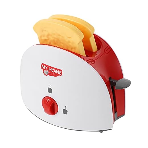 HEALLILY Juguete de Cocina Tostadora Juego de Pan de Juguete Interactiva de Aprendizaje Temprano Tostadora Divertida Y Colorida para Niñas Y Niños Electrodoméstico de Juguete