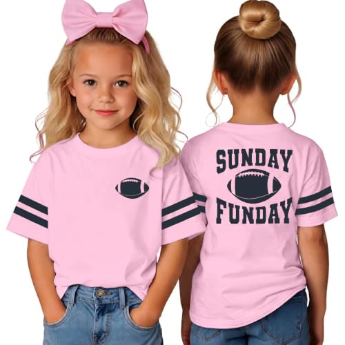 Image of Toddler Football Sister Shirt Baby Girl Game Day Tee Sports Fans 2-8T