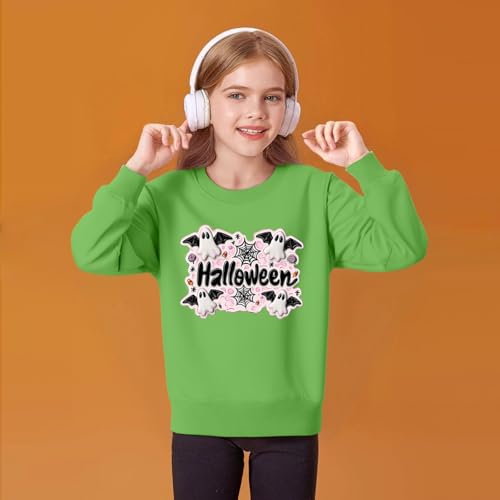 Halloween Sweatshirt Girls Funny Ghost Long Sleeve Shirts Crew Neck Fall Pullover Sweatshirt Pumpkin Preppy Tops Loose3