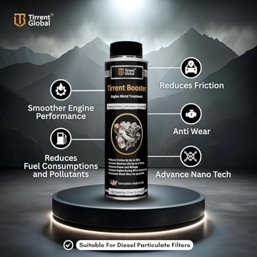 Image of Tirrent Booster Engine Metal Treatment (275ml) Engine Oil Additive, High-Tech Wear Protection for Petrol and Diesel Vehicles