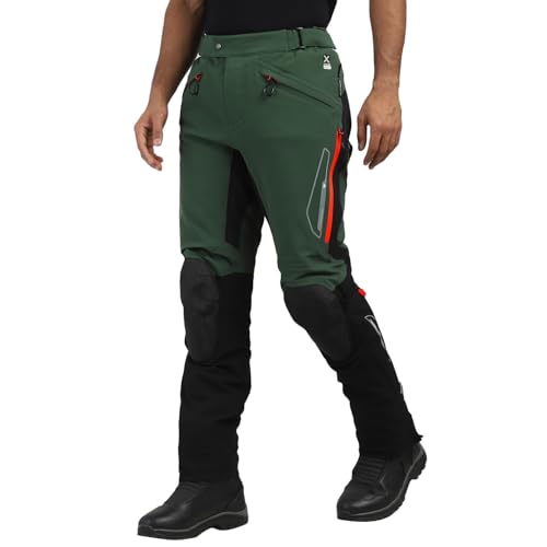 Image of ROYAL ENFIELD ADVENTURER XT RIDING TROUSER| CE level 2 armor at knee & hip | High abrasion resistance 610 D cordura fabric | Superfabric at Knees | Waistband adjusters | OLIVE 34 inch
