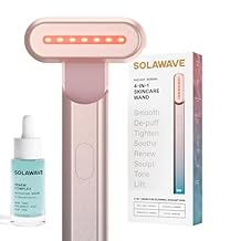 Solawave 4-in-1 Radiant Renewal Red Light Therapy Wand & Renew Complex Activation Serum | Beauty Device for Face & Neck | Serum Boosts Anti-Aging Effects, Reduces Wrinkles, Dark Circles & Puffiness