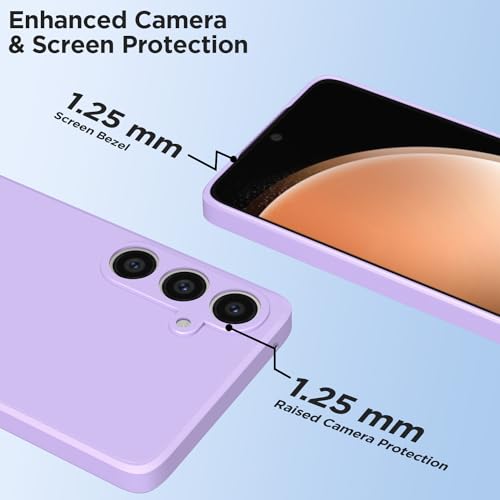 Image of Outlouders Back Cover for Samsung Galaxy S23 FE 5G | Camera Protection | Durable Soft Matte Silicone Bumper Case (Purple)