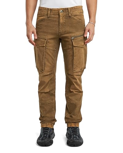 G-Star Rovic Zip 3D Regular Tapered Pants Pants, Brązowy (Vintage Dust Desert Palm D02190-e172-h517), 32W / 30L