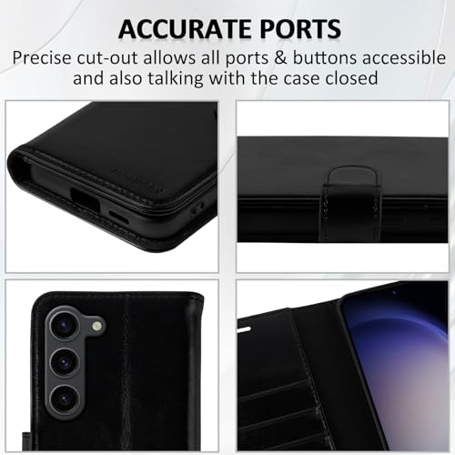 Funda Piel Tapa Samsung Galaxy S23 elegante con acabado texturizado 6
