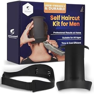 Self Haircut Kit for Men | 2Pcs SelfCut Guide for Men: Neckline Shaving Template & Fade Guide | Adjustable Size Hair Fade Tool & Stable Neckline Template | Hair Cut for Kids & Seniors