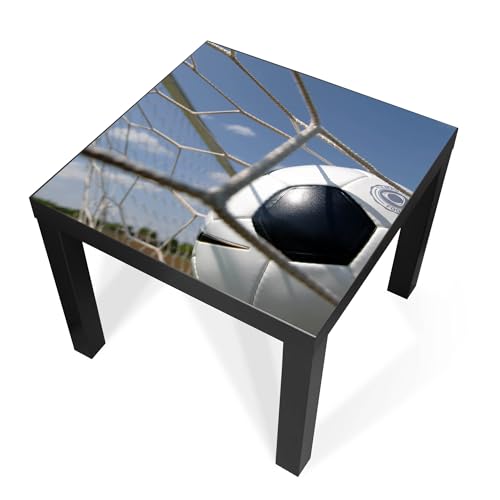 banjado Tischfolie selbstklebend passend für Tisch Lack/Klebefolie Tisch/Möbelfolie kompatibel mit IKEA LACK Tisch – Motiv Fußball