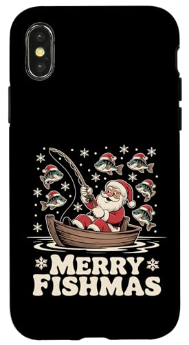 Merry Fishmas T^ ނ oX  NX}X tBbV[} X}zP[X iPhone X/XS p