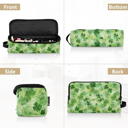 Bolso organizador de herramientas para el cabello Clover Sparkle Green para plancha, rizador, secador y accesorios de peluquería, portátil, resistente al calor con bolsillos internos miniatura 5