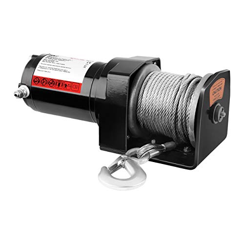 Foto von MSW Elektrische Seilwinde Seilzug Offroad Motorwinde PROPULLATOR 2000-C (Zugleistung: 907 kg / 2.000 lbs, Permanentmagnetmotor, 15 m Seillänge, Trommelgröße: Ø 32 mm)