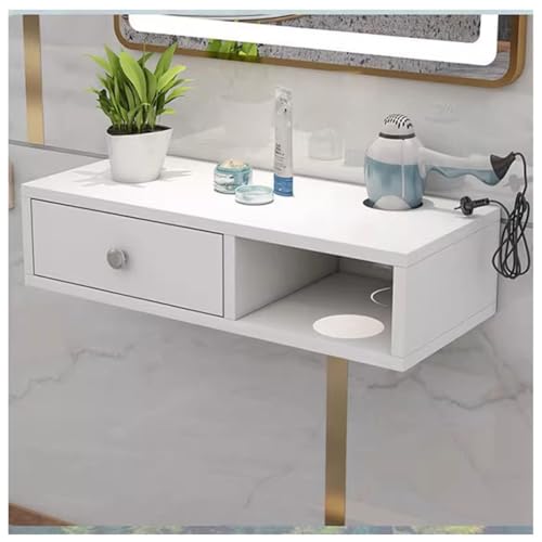 Stylingstation zur Wandmontage, mit Schublade und Haartrocknerhaltern, Friseursalon-Aufbewahrungsausrüstung, langlebiges Design für organisierten Styling-Arbeitsplatz