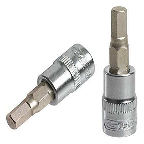 KS Tools - 922.1467 - 1/4-Inch Ultimate Hex Screwdriver Socket - 37 mm Long - 10 mm, Satin-finish Chrome