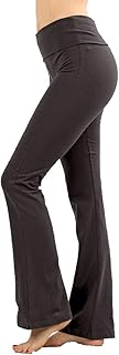 Zenana Premium Cotton FOLD Over Yoga Flare Pants