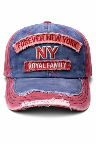 Image of Adjustable Soft Cotton Denim Cap for Men Women Baseball Vintage Washed Distressed Hats Adjustable Stylish Cap Regular Fitted