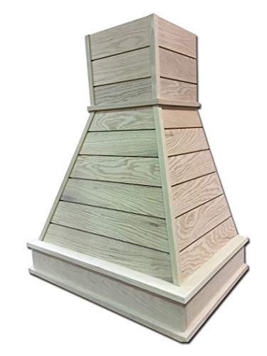 Castlewood Shiplap Chimney Hood (H 42-1/2' | W 31' | D 20-3/8', Red Oak)