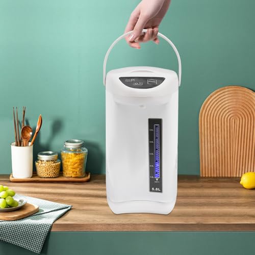 Tetera eléctrica comercial 4L acero inoxidable blanca miniatura 7
