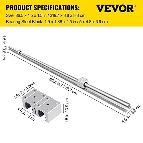 Vevor SBR202200MM Linear Rail, 2 Pcs Sbr 20-2200Mm thumb #6
