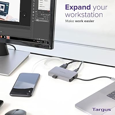 Targus+DOCK419USZ+Docking+Station+-+for+Notebook+-+100+W+-+USB+Type+C+-+3+x+USB+Ports+-+Network+(RJ-45)+-+HDMI+-+VGA+-+Wired