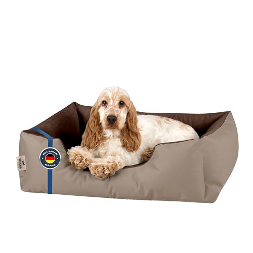 Panier pour chien LUPI aux finitions soignées bicolore 70x55 cm