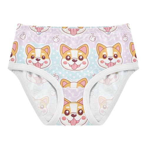 Toddler Girls Underwear 2t Cotton Girl Panties Cute Print Briefs Underpants Cute Dog Faces Dot