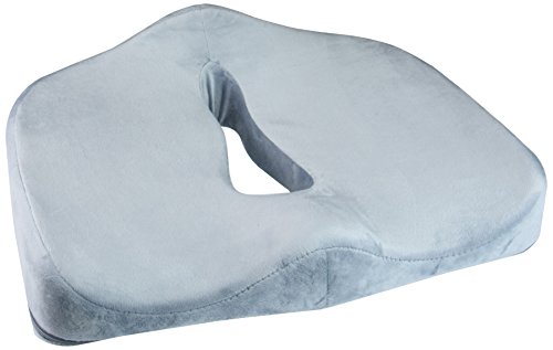 Houseasy Memory Foam Office Chair & Car Seat Cushion for Back Pain and Sciatica Relief, Gray