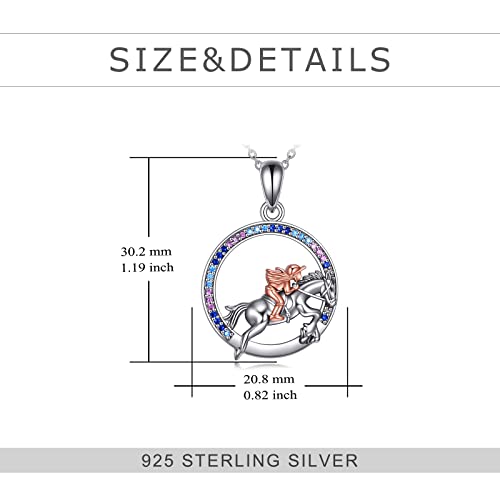 Collar de caballo de plata para mädchen con corazón ideal como regalo de comunión 4