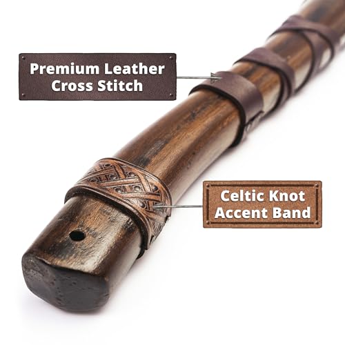 Image of Throwing Axe Set (2) - Norse Tradesman 14 inch Viking Throwing Axe Set - Two Fully Sharpened Norse Hand-Axes - Carbon Steel Axe Heads with Premium Leather Cross-Stitch
