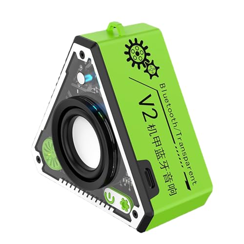 Sghtil Altavoz portátil pequeño, subwoofer portátil inalámbrico, subwoofer de escritorio exterior, amplificador de audio de graves recargable para playa, camping, fiesta