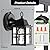 OKELI Dusk to Dawn Outdoor Wall Lights, Exterior Waterproof Lantern, Front Porch Sconce Lighting with Water Ripple Glass Shade, Mini Anti-Rust Wall Lamps Outside Lights for House Garage (2 Pack)