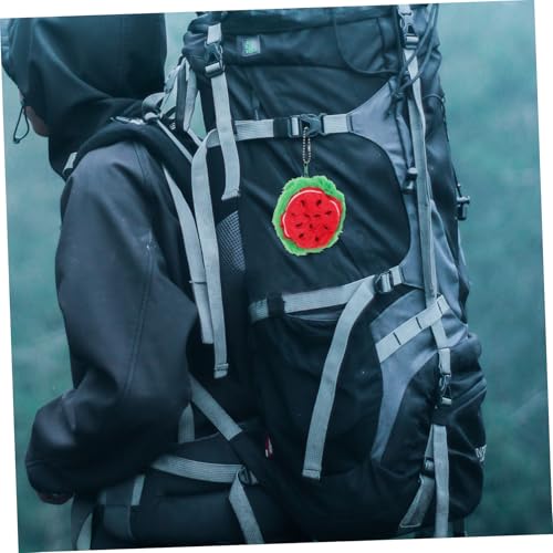 BESTYASH Cute Fruit Wallet for Girls Watermelon Plush Coin Purse Keychain Kawaii Wallet for Boys and Girls Backpack Charm Holder4