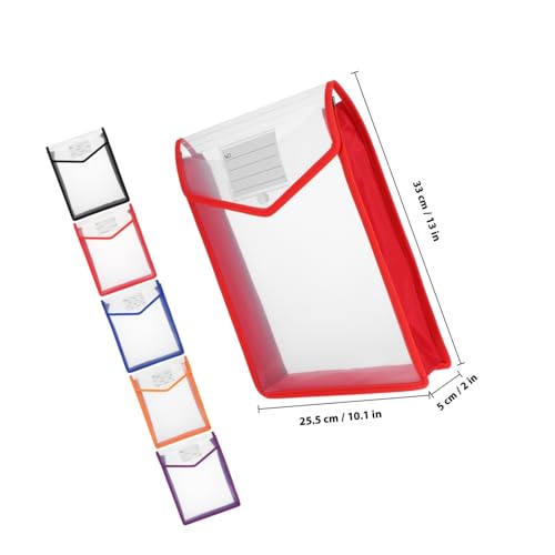 Pochette de classement format lettre porte-documents étanche bureau 5pcs - 2