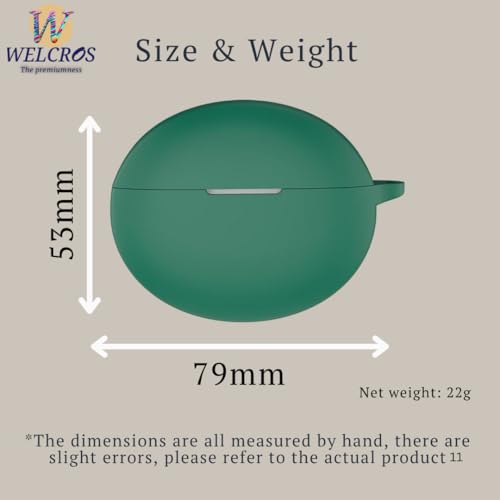 Image of WELCROS Soft Silicone Protective Case Cover for OnePlus Buds 4 (Green)