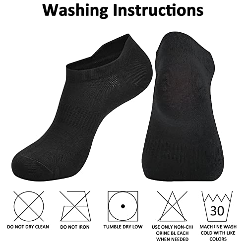 Image of brookhaus Women Low Cut No Show Running Socks 6 Pairs - Cushioned Arch Support, Moisture Wicking Athletic Ankle Socks