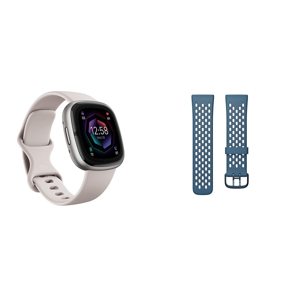 Google Fitbit Sense 2 Health and Fitness Smartwatch with built-in GPS, advanced health features, up to 6 days battery life - Compatible with iOS 15 or higher & Android OS 9.0 or higher
