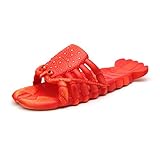 JOYEAR Lobster Flip Flops,Lobster Slipper,Lobster Slide,Lobster Pool Beach Shower Shoes Deep Red