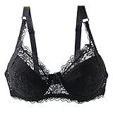 Necalisi BH Push up Schwarz Damen Hochdrücken Spitzen-BHS Camisol BH mit Bügel Sexy Rückenfreier BH büstenhebe Damen 100D