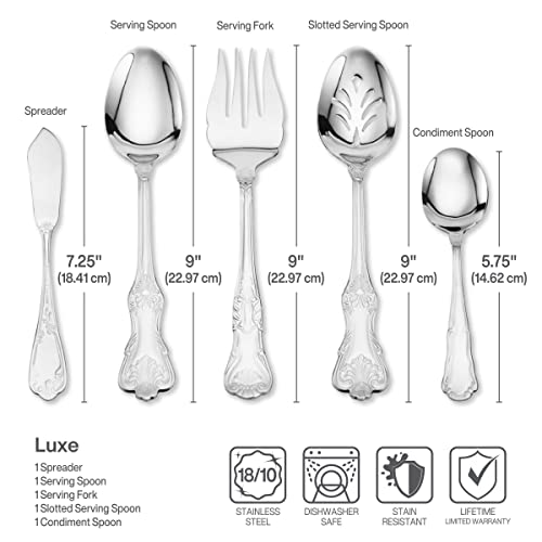 Wallace Hotel Lux 77-Piece 18/10 Stainless Steel Flatware Set, Silver, Service For 12 - #TOP5