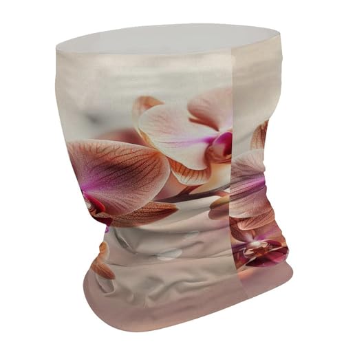 Orchid on Background Mascarilla para Cara para Clima Frío Cuello Pasamontañas Bandana Cortavientos para Hombre y Mujer Balaclava Elástica para Motocicleta Ciclismo Esquí Fiesta miniatura 3