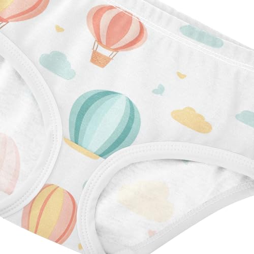 Wusikd Hot Air Balloons Girls' Underwear Cotton Clouds Girls Briefs Soft Toddler Underwear 2T4