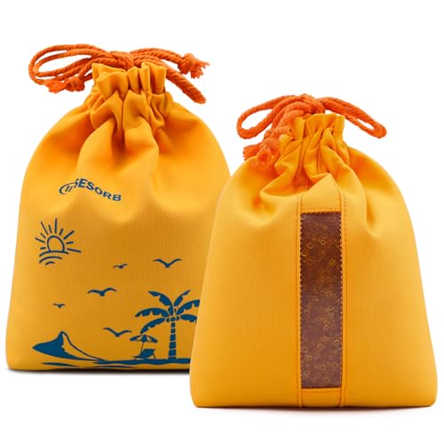 Wisesorb 1000g Reachargeable Silica Gel Beads with 1 Cloth Bag, Indicating Moisture Absorber Desiccant Packs for Storage