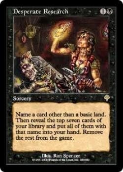 Amazon Co Jp マジックザギャザリング Mtg 黒 英語版 捨て身の研究 Desperate Research Inv 100 レア ホビー 通販