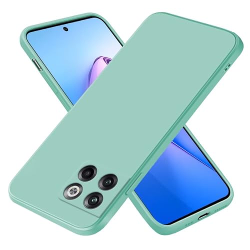 EASSGU Funda para OnePlus 10T (6.7' Inches), Carcasa de Silicona Suave de TPU - Cian Claro