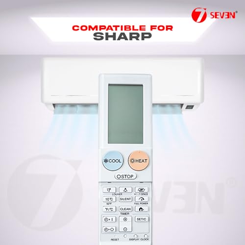 Image of 7SEVEN Compatible of Sharp Ac Remote Original AY-XP12THU Model 216, Ensure Each Key Function Match and Genuine CRMC-A960JBEZ Remote Control Replicate Exactly