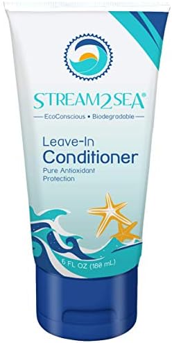 STREAM 2 SEA Leave-In Conditioner Detangles and Replenish Hair Moisturizer Natural Reef Safe Formula For Dry and Damaged Hair, 6 oz Paraben Free with UV Protection Hair Conditioner For All Hair Types