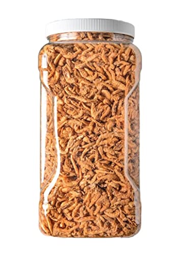 Aquatic Foods Inc. Artic Krill- Freeze Dried Krill for Oscars, Arowana, Lg Cichlids, Monster Fish, Marines, Koi, Land & Aquatic Turtles, Even Cats. Contains Color Enhancing Astaxanthin - 4oz Jar