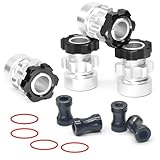 OGRC 12mm to 17mm Wheel Hex Adapter Aluminum Hub Extension Conversion Nuts for 1/10 RC Racing Tires (Black)